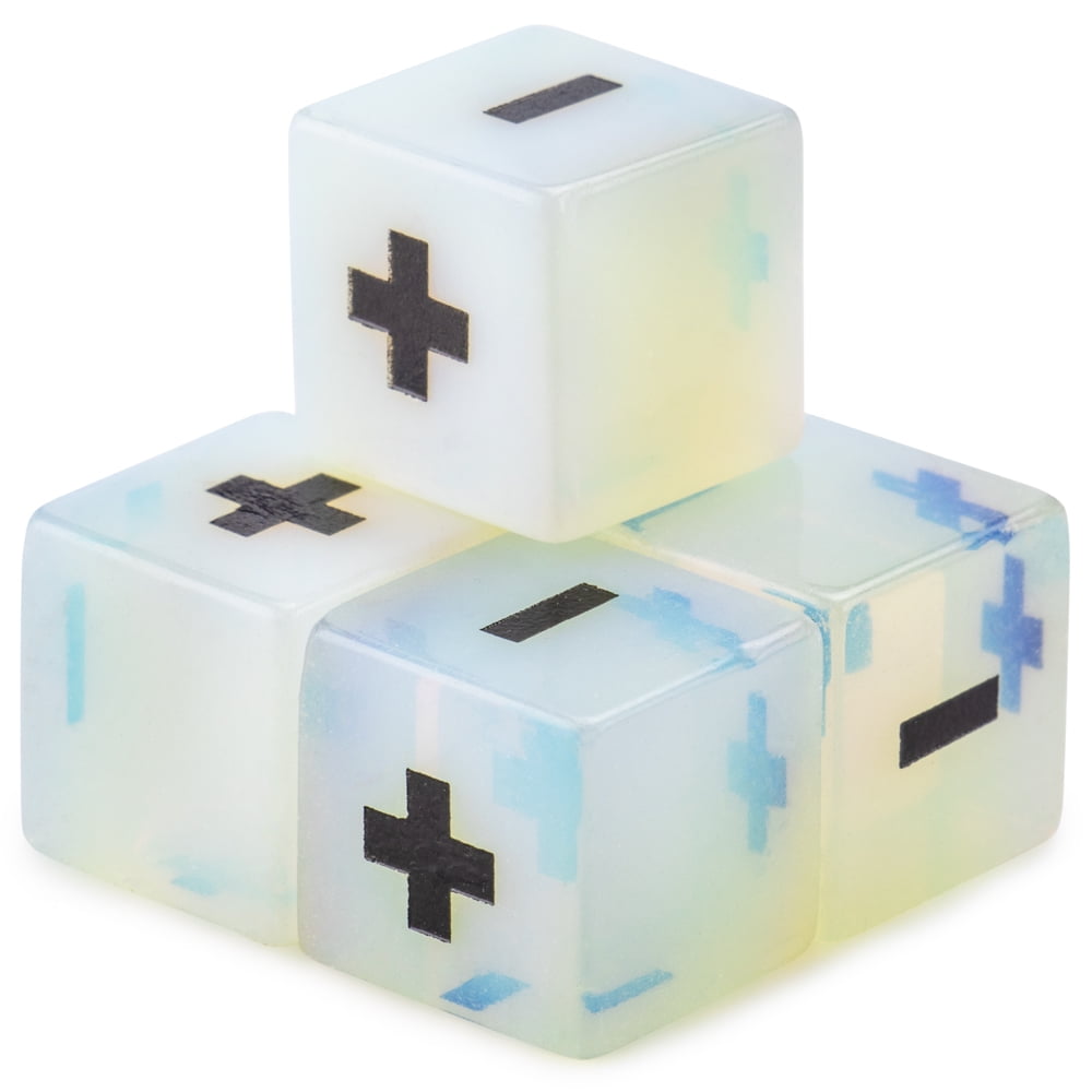 Picture of Brybelly GDIC-1953 Handmade Stone Fudge Dice, Opalite - Pack of 4