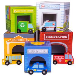 Picture of Brybelly TCDG-085 Little City Match & Stack Nesting Blocks