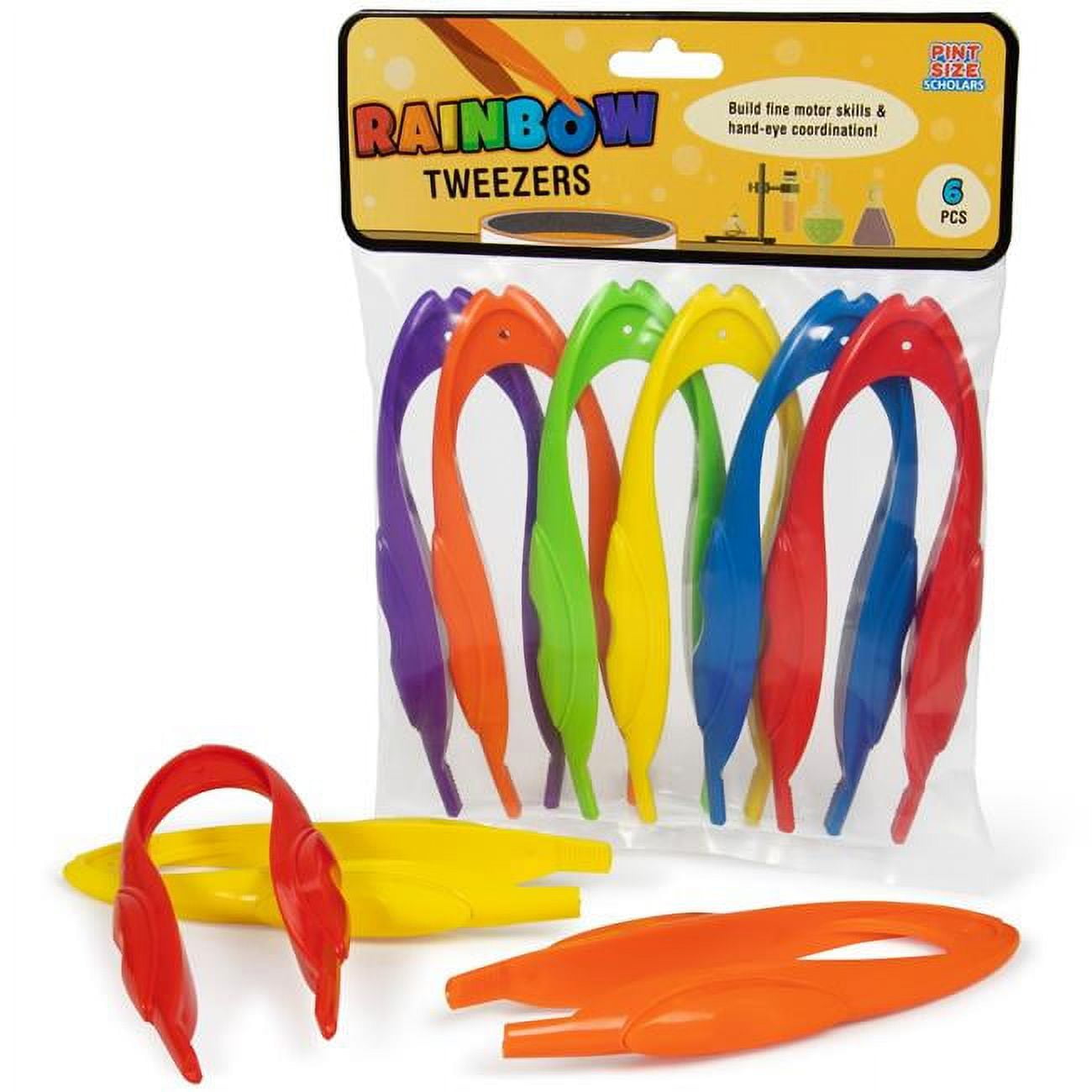 Picture of Brybelly ESUP-003 Rainbow Tweezers - Pack of 6