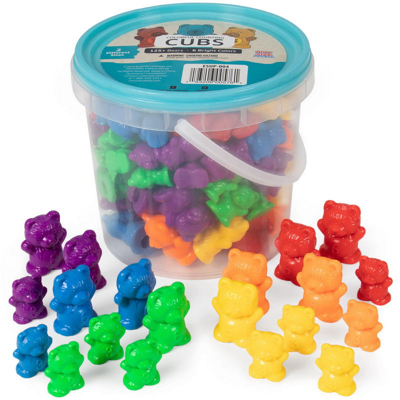 Picture of Brybelly ESUP-004 Colorful Counting Cubs - Pack of 125