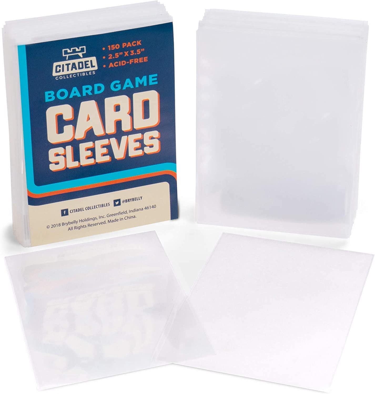 Picture of Brybelly GPLA-563 2.5 x 3.5 in. Board Game Card Sleeves - Pack of 150