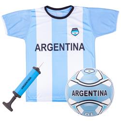 Picture of Brybelly SSCR-703 Argentina Kids Soccer Kit&#44; Extra Large