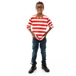 Picture of Brybelly MACC-013 Wheres Wally Halloween Costume - Childs Cosplay Outfit&#44; Large