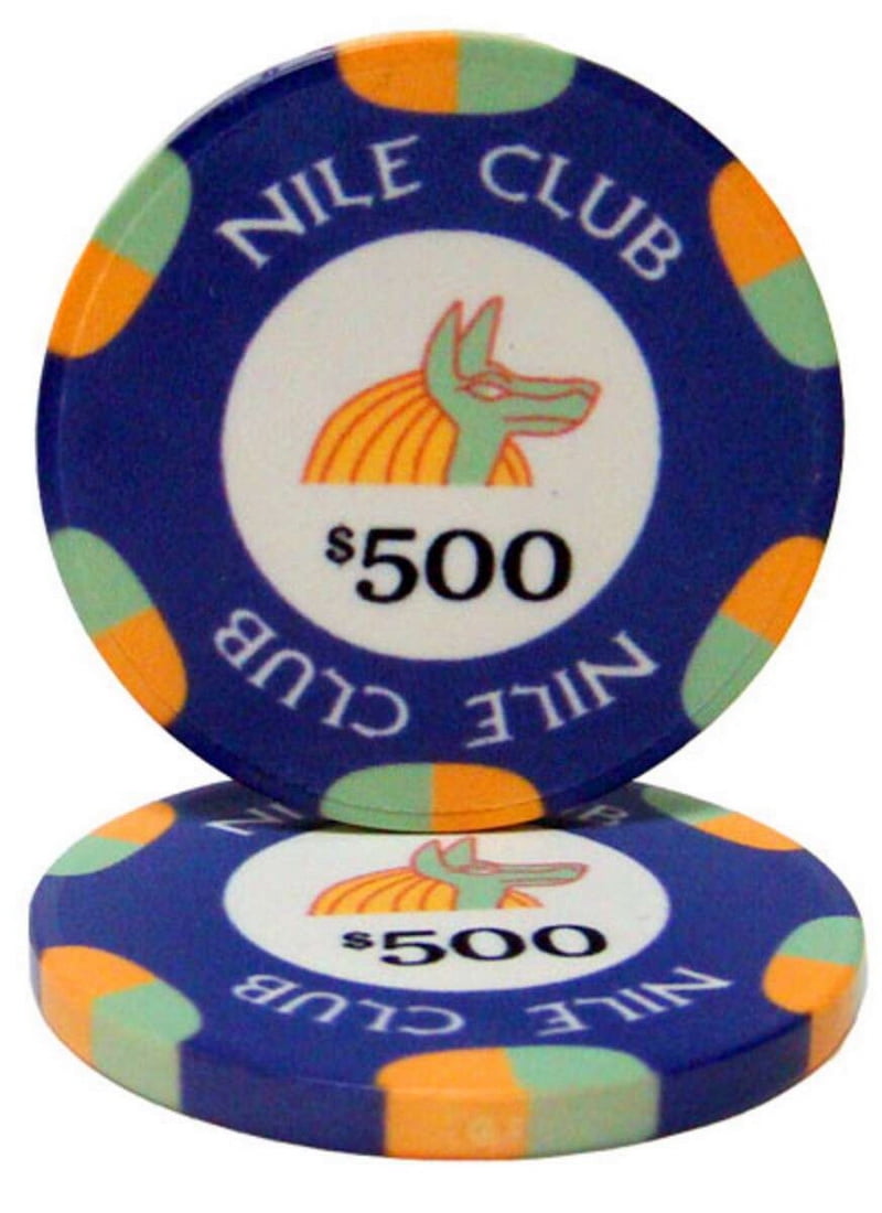 Picture of Brybelly CPNI-2.50-25 Nile Club 10g Ceramic Poker Chip - Pack of 25
