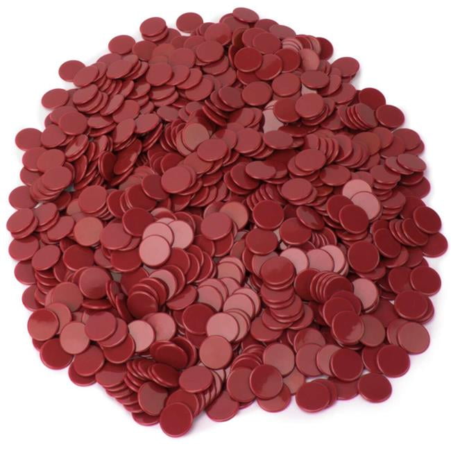 Picture of Brybelly GBIN-351 Solid Red Bingo Chips - Pack of 1000