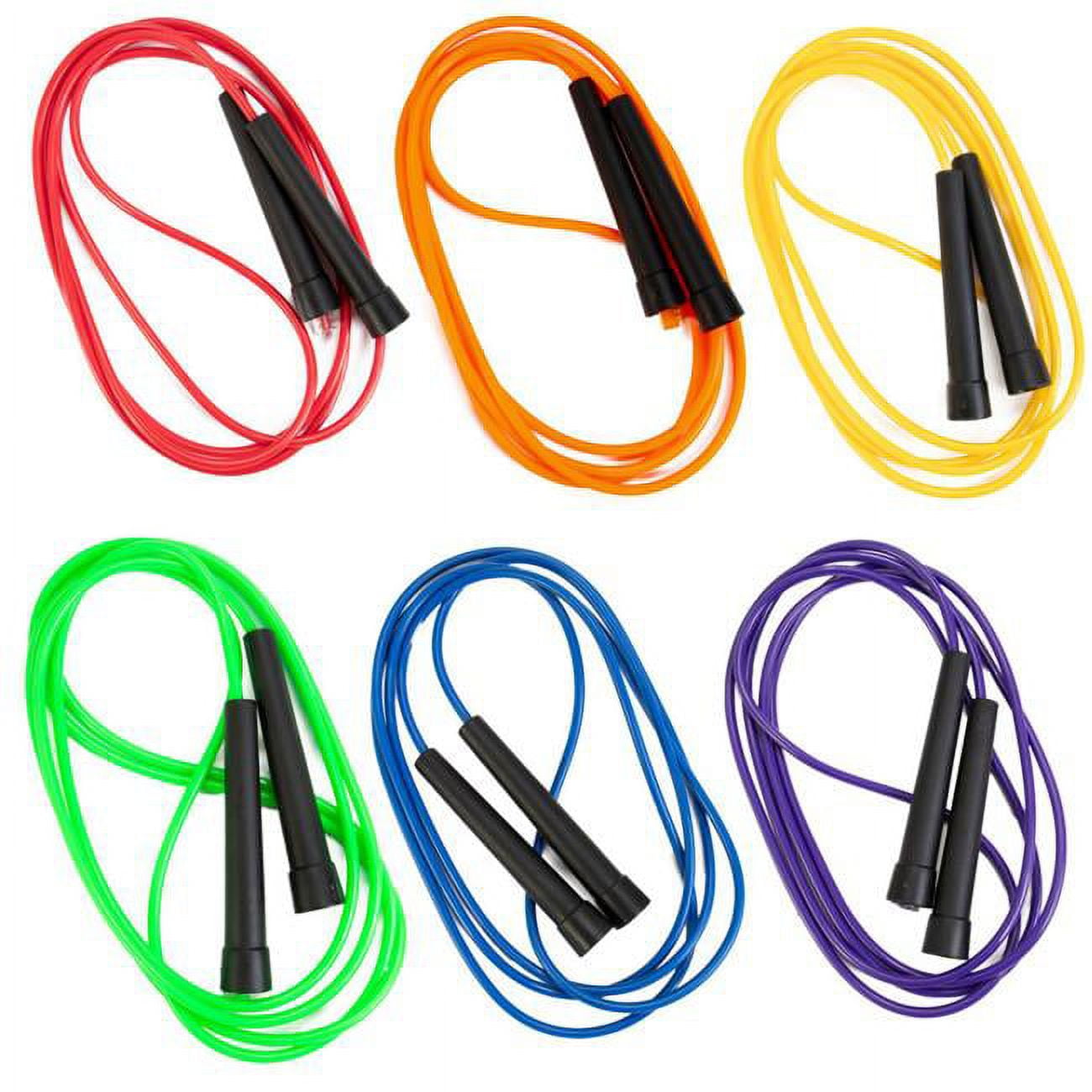 Picture of Brybelly SJMP-301 8 ft. PVC Jump Ropes, Assorted Colors - Pack of 6