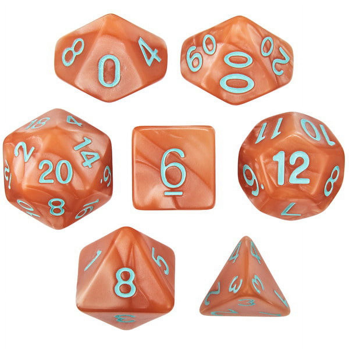 Picture of Brybelly GDIC-1184 Precursors Legacy Dice&#44; Pearlized Copper & Green - Set of 7