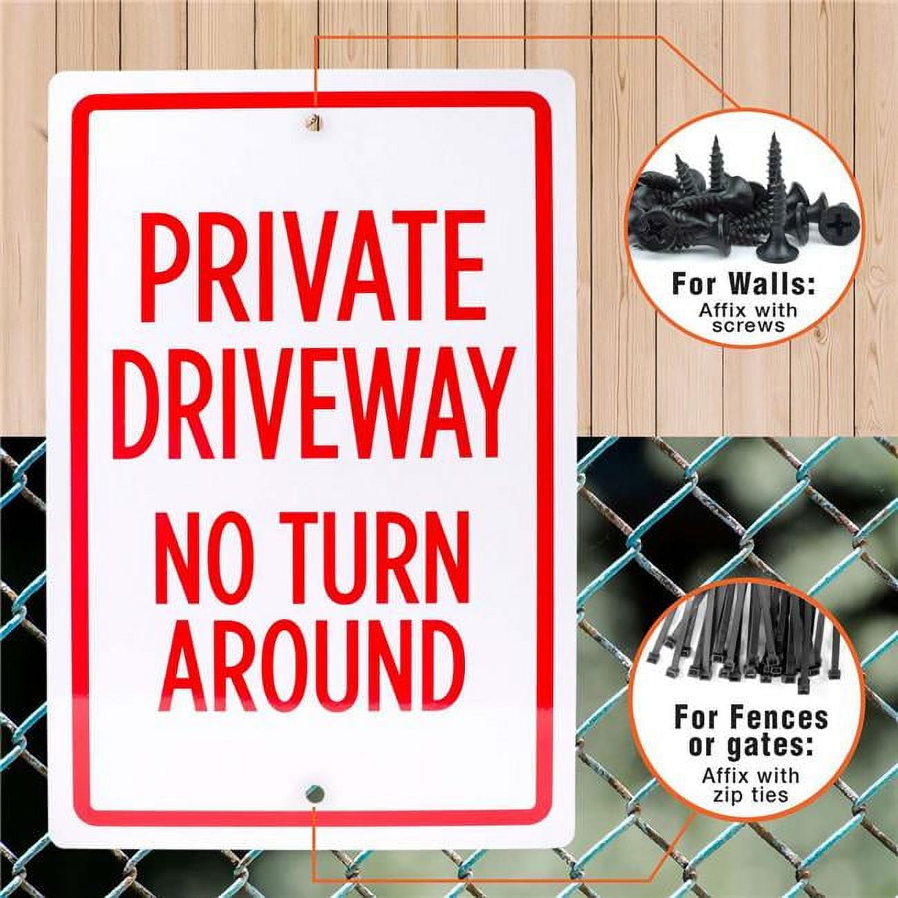 Picture of Brybelly ISGN-015 Private Gateway No Turn Around Sign