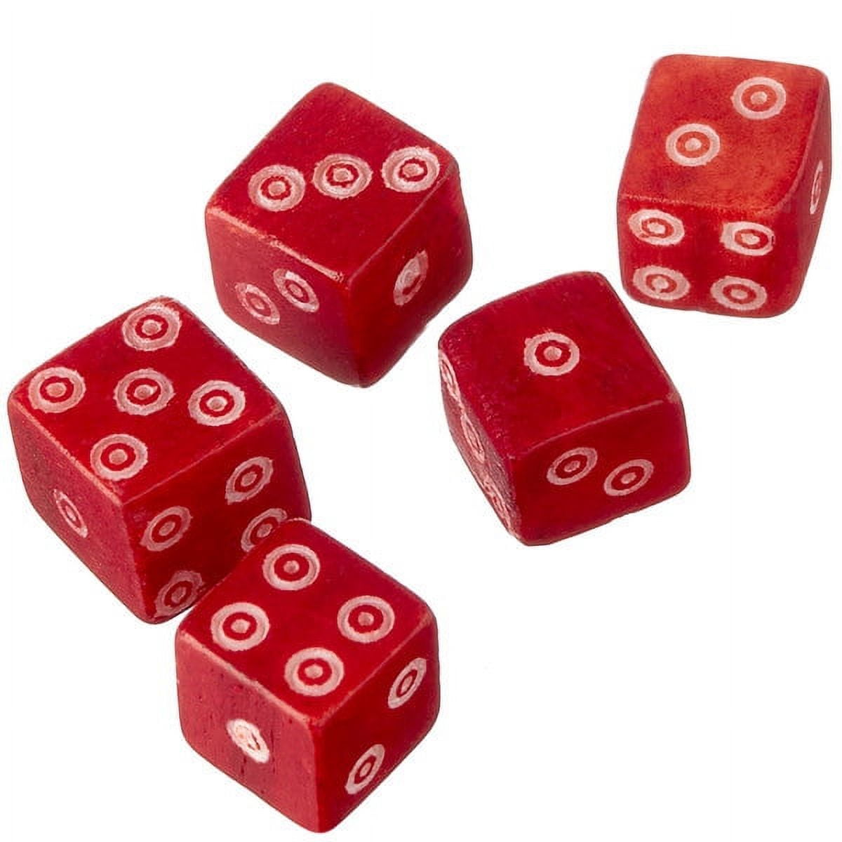 Picture of Brybelly GDIC-2805 4 x 3 in. Luck of the Lich Red Bone Dice&#44; Pack of 5