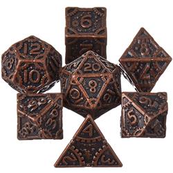 Picture of Brybelly GDIC-3402 Steampunk Metal Dice Set, Ancient Copper