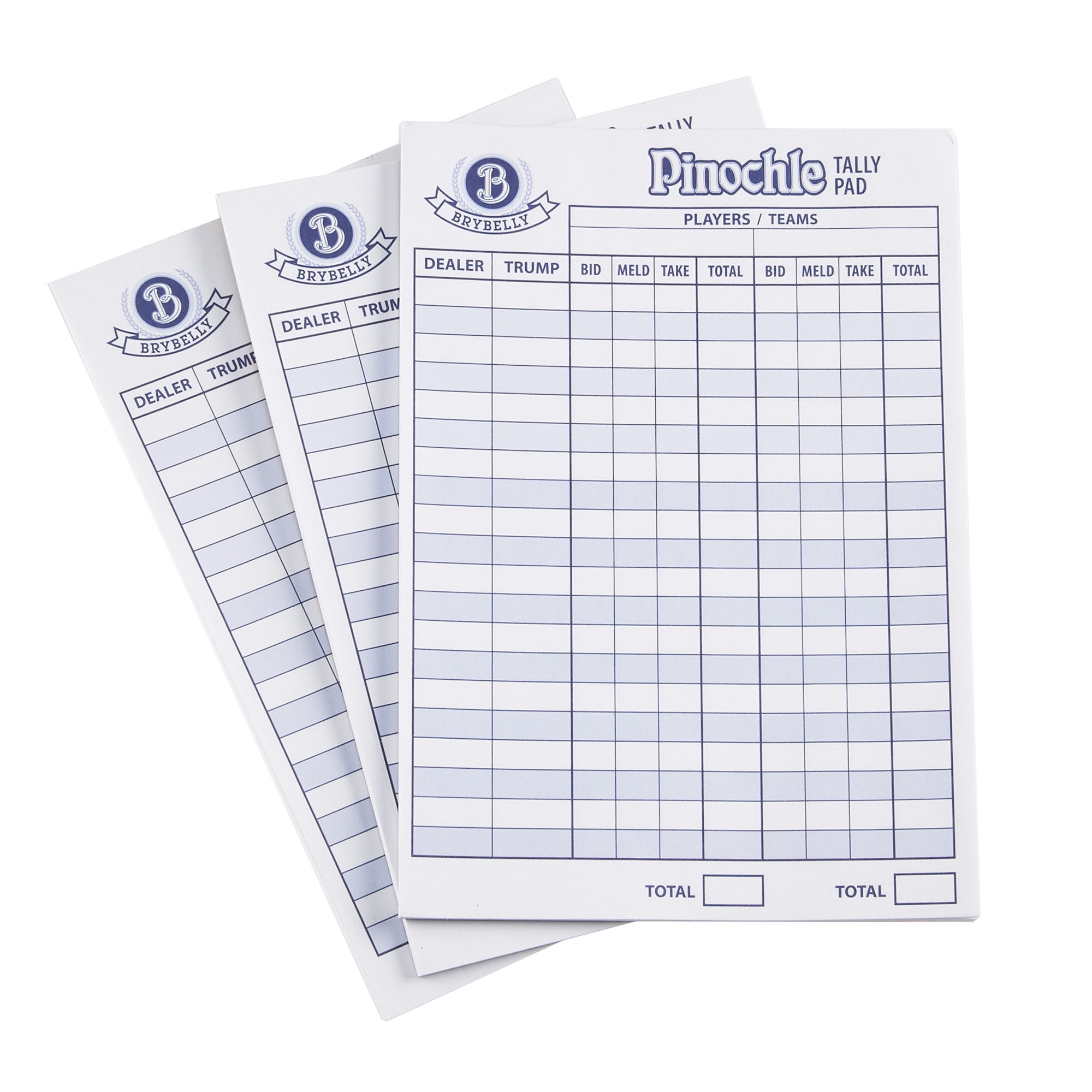 Picture of Brybelly GCAR-425 Pinochle Scorecards - Pack of 75