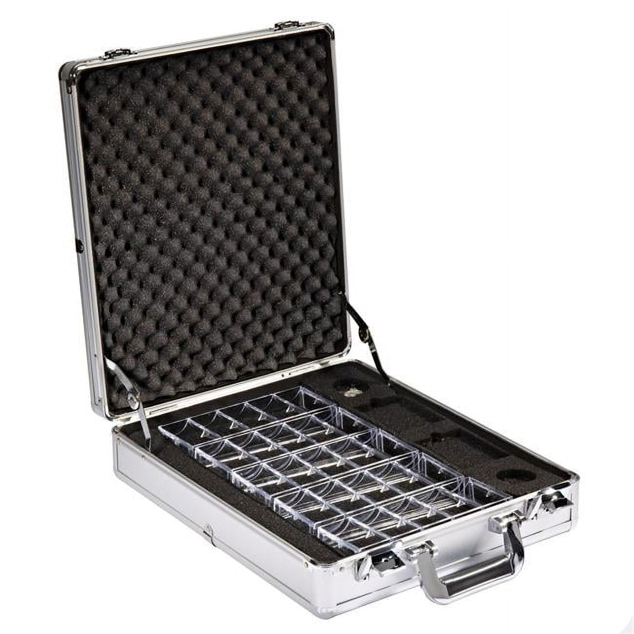 Picture of Brybelly GCAS-500-CG.GPCA-001X5 Aluminum Claysmith Gaming Case with 5 Poker Chip Acrylic Trays&#44; 500 Count