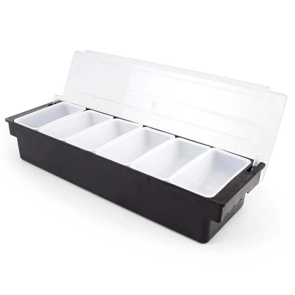 BRY000176U Bar Top Food & Condiment Dispenser, Black