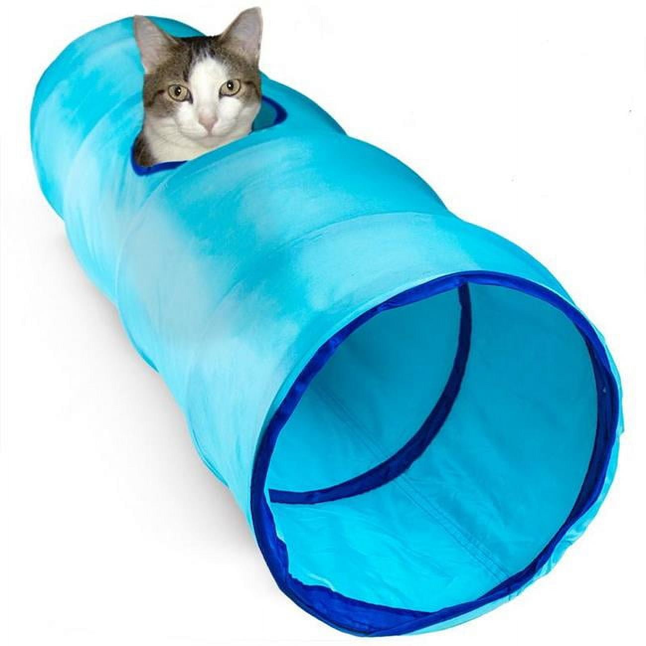Picture of BrybellyHoldings ACTN-002 20 in. Blue Krinkle Cat Tunnel With Peek Hole And Storage Bag