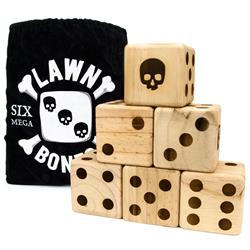 Picture of Brybelly SDIC-001 3.5 in. Lawn Bones Wood Dice