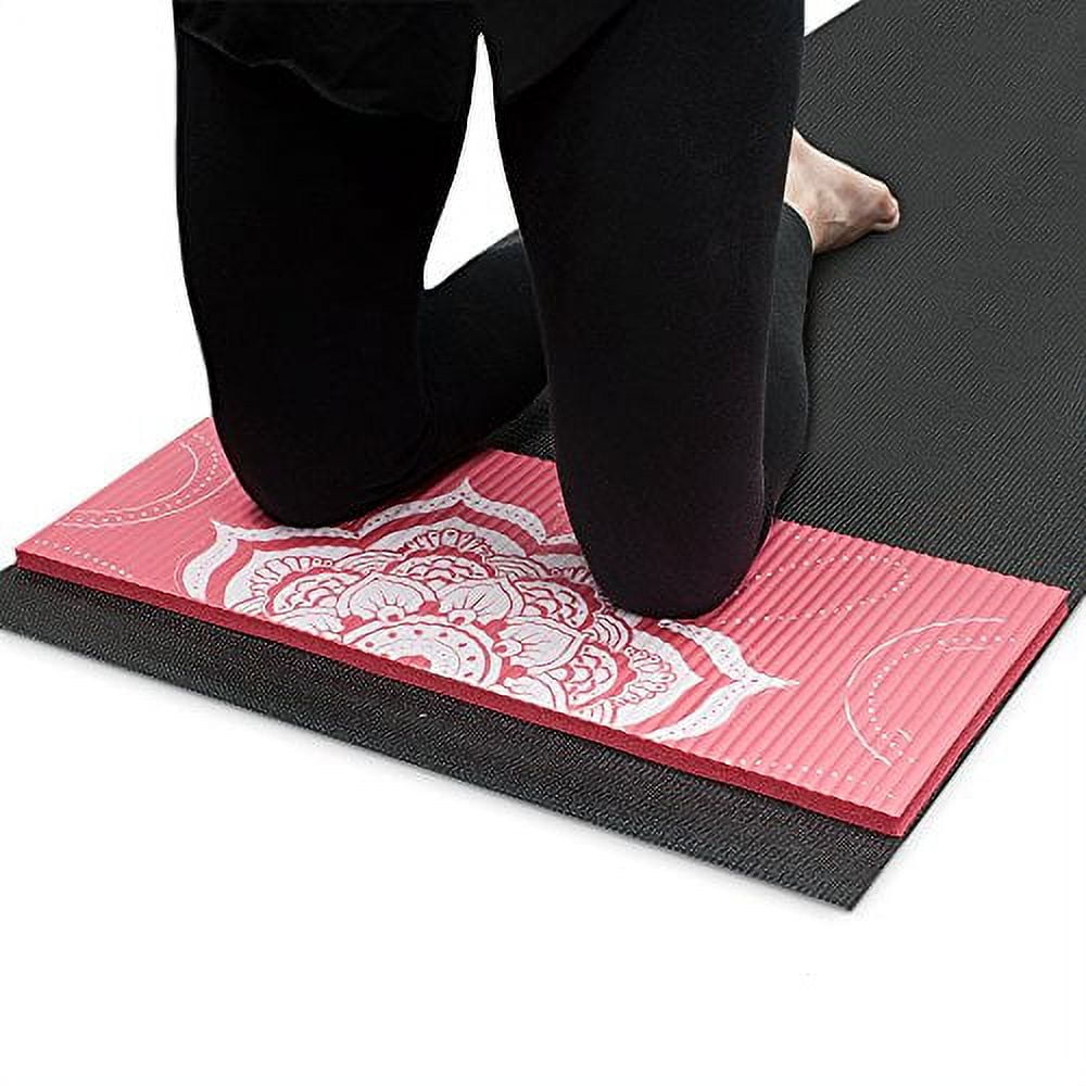 Picture of Brybelly SYOG-901 Chakra Art Yoga Knee Pad&#44; Coral