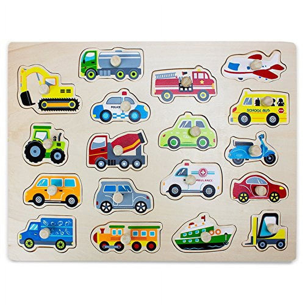 Picture of Brybelly TPUZ-307 Jumbo People Movers Peg Puzzle