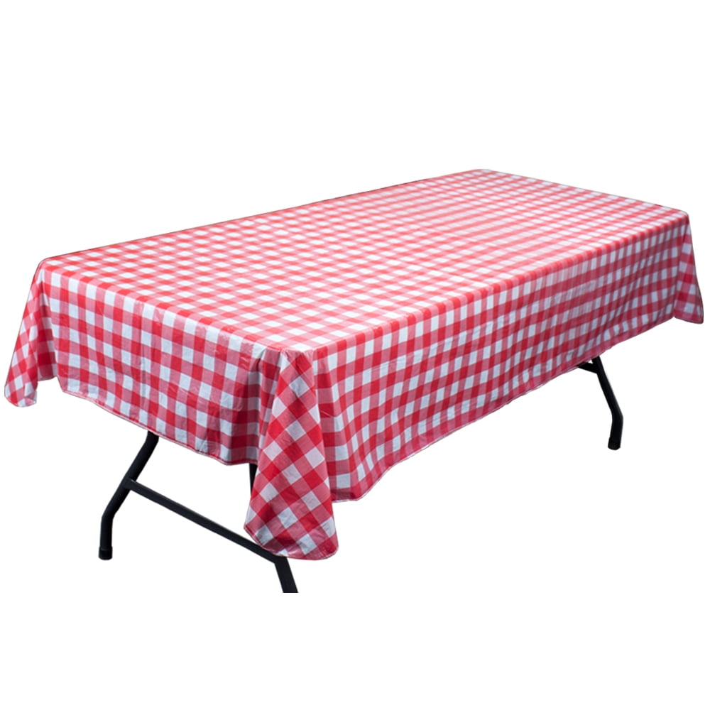 Picture of Brybelly Holdings MPAR-401 Vinyl Table Cloth with Flannel Backing, Red & White