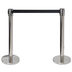 Picture of Brybelly MSTN-002 3 ft. Stanchion with 6.25 ft. Retractable Belt by Pudgy&#44; Silver