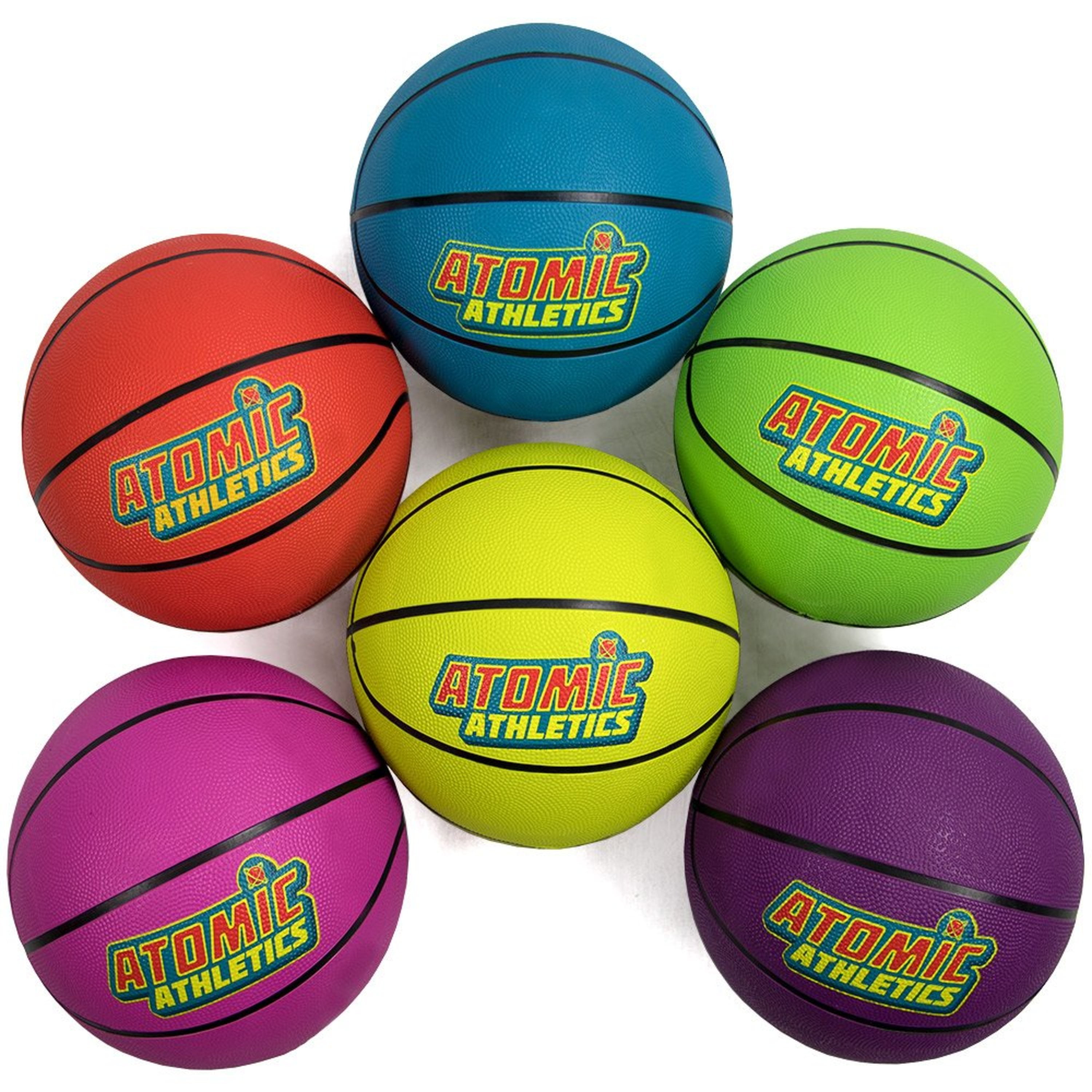 Picture of Brybelly SBAL-401 6 Regulation Size Neon Basketballs
