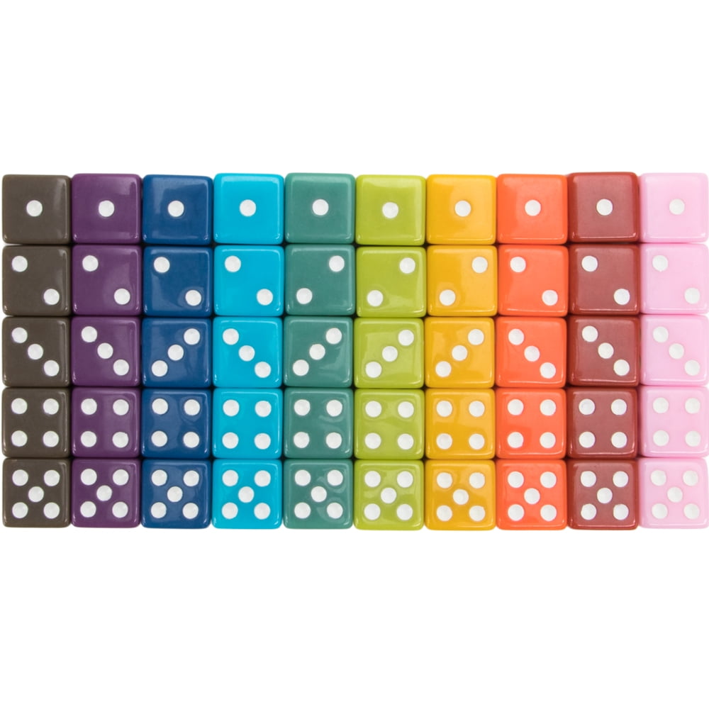 Picture of Brybelly GDIC-007 Vintage Solid Dice - Pack of 50