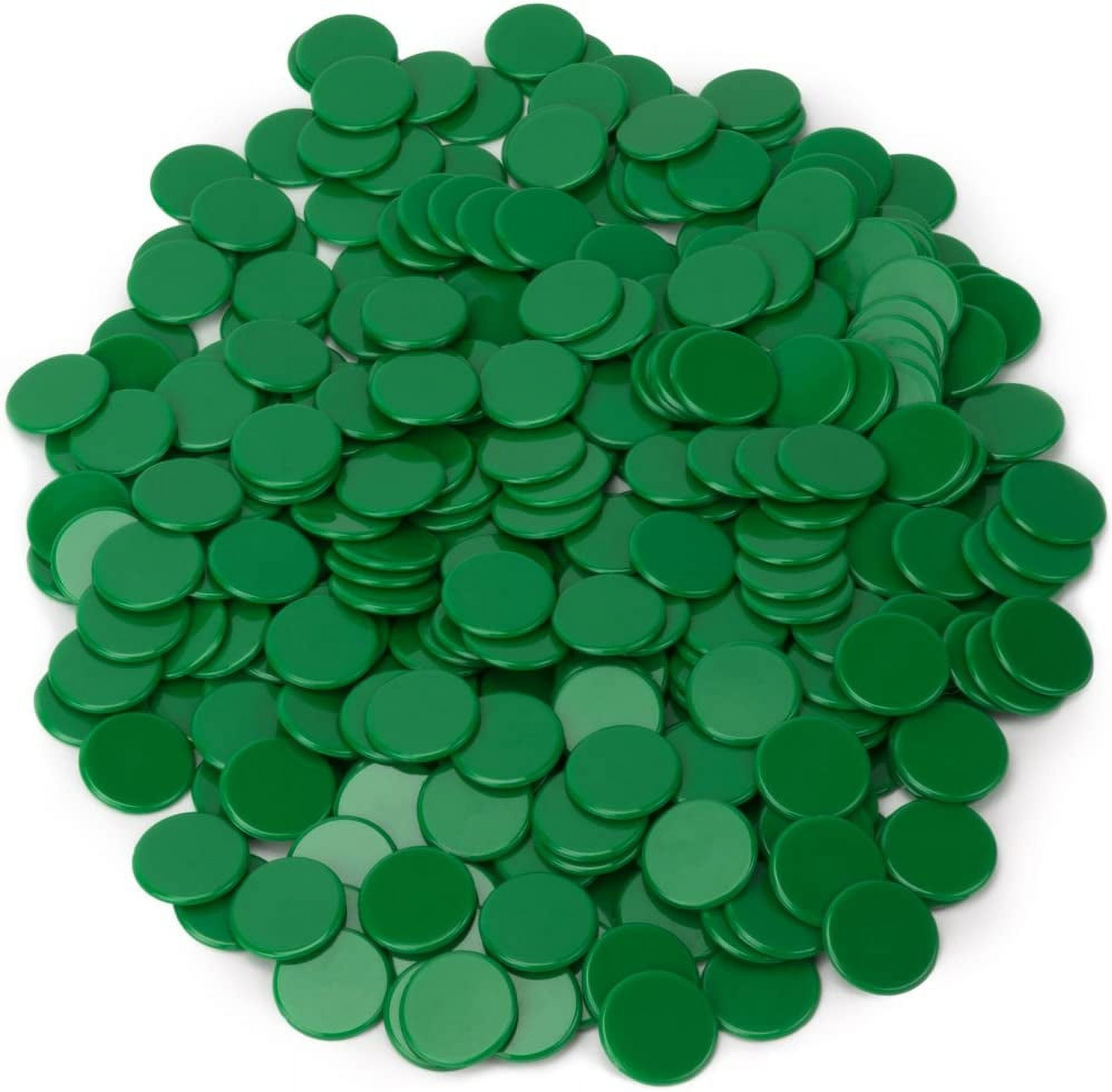 Picture of Brybelly GBIN-052 Solid Green Bingo Chips, Pack of 300