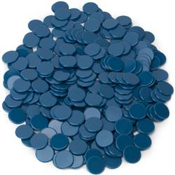 Picture of Brybelly GBIN-053 Solid Blue Bingo Chips&#44; Pack of 300