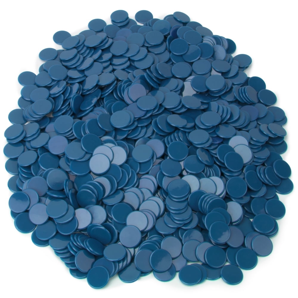 Picture of Brybelly GBIN-353 Solid Blue Bingo Chips&#44; Pack of 1000