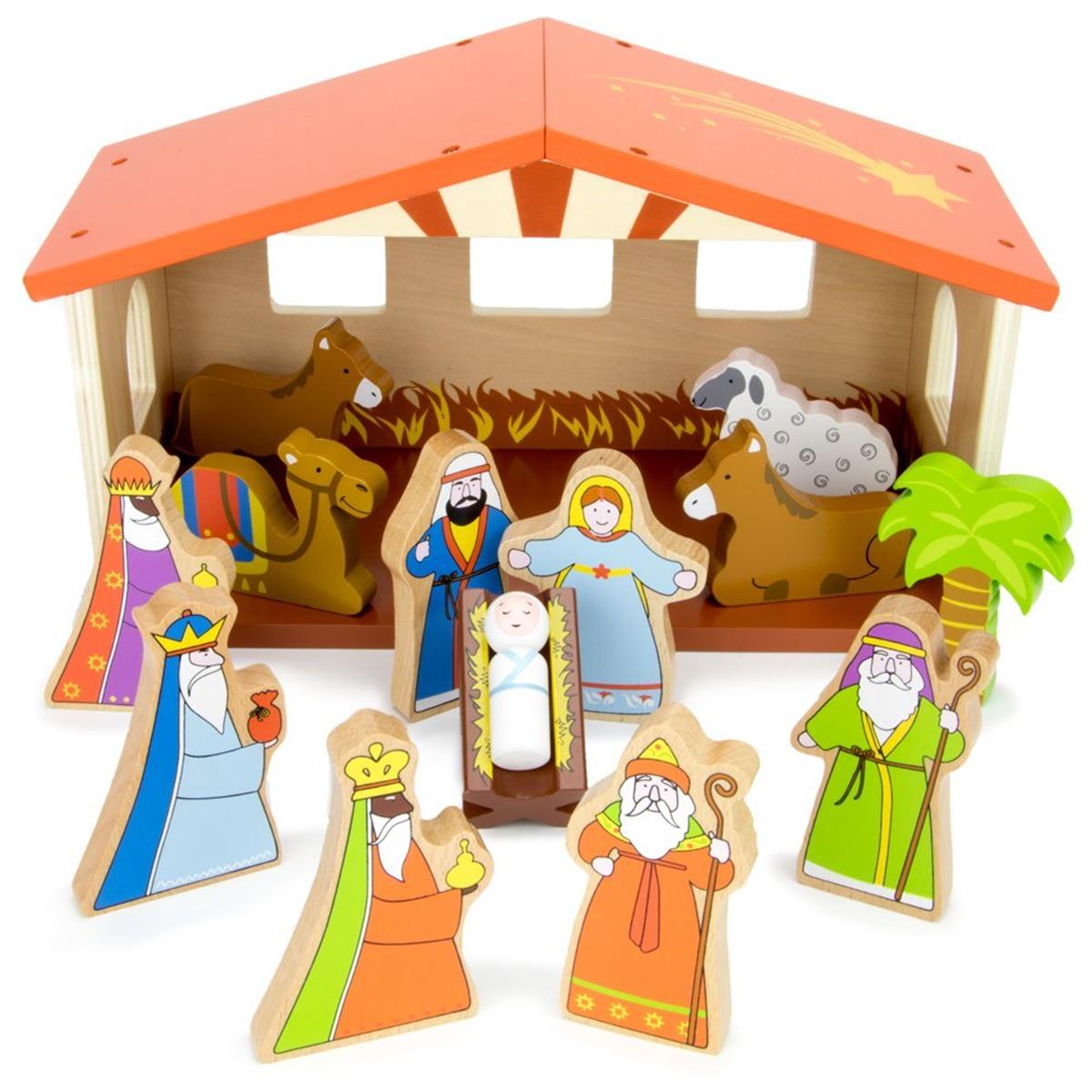 Picture of Brybelly TREL-003 Wooden Nativity Set