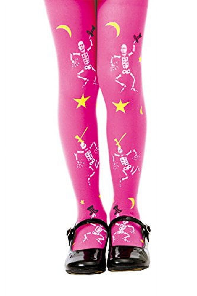Picture of Brybelly MCOS-211M Pink Skeleton Costume Tights, Medium