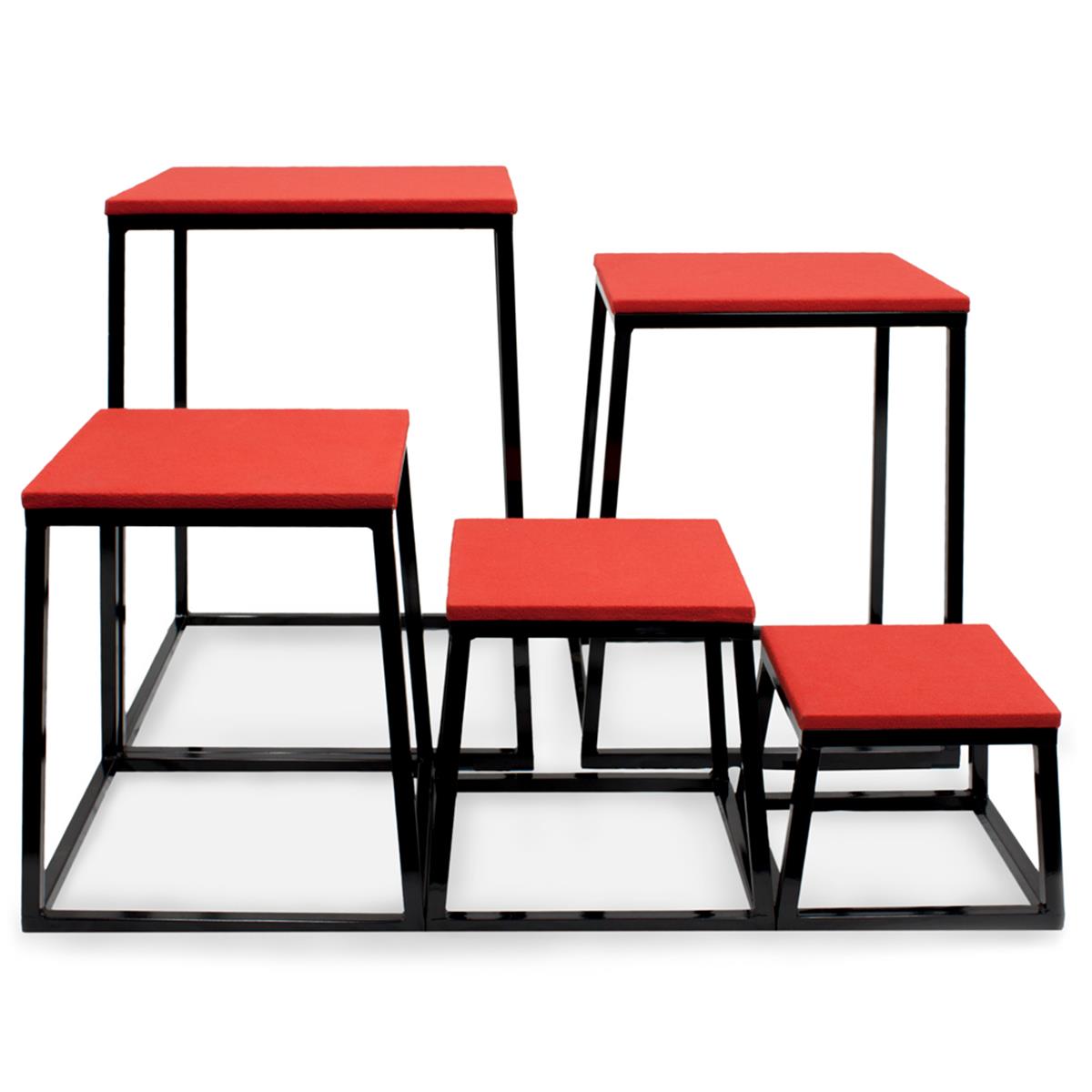 Picture of Brybelly SFIT-1501 12 x 18 x 24 x 30 x 36 in. Plyometric Jump Boxes, Set of 5