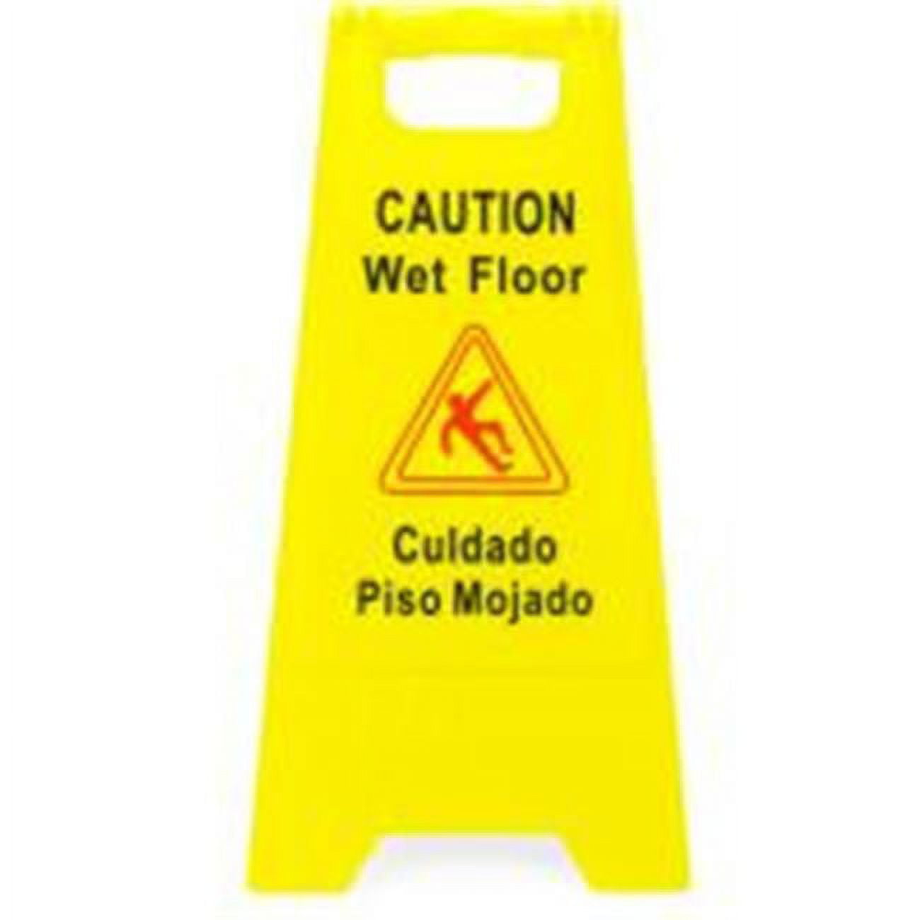 Picture of Brybelly IFLR-001 Caution Wet Floor Sign&#44; English & Spanish
