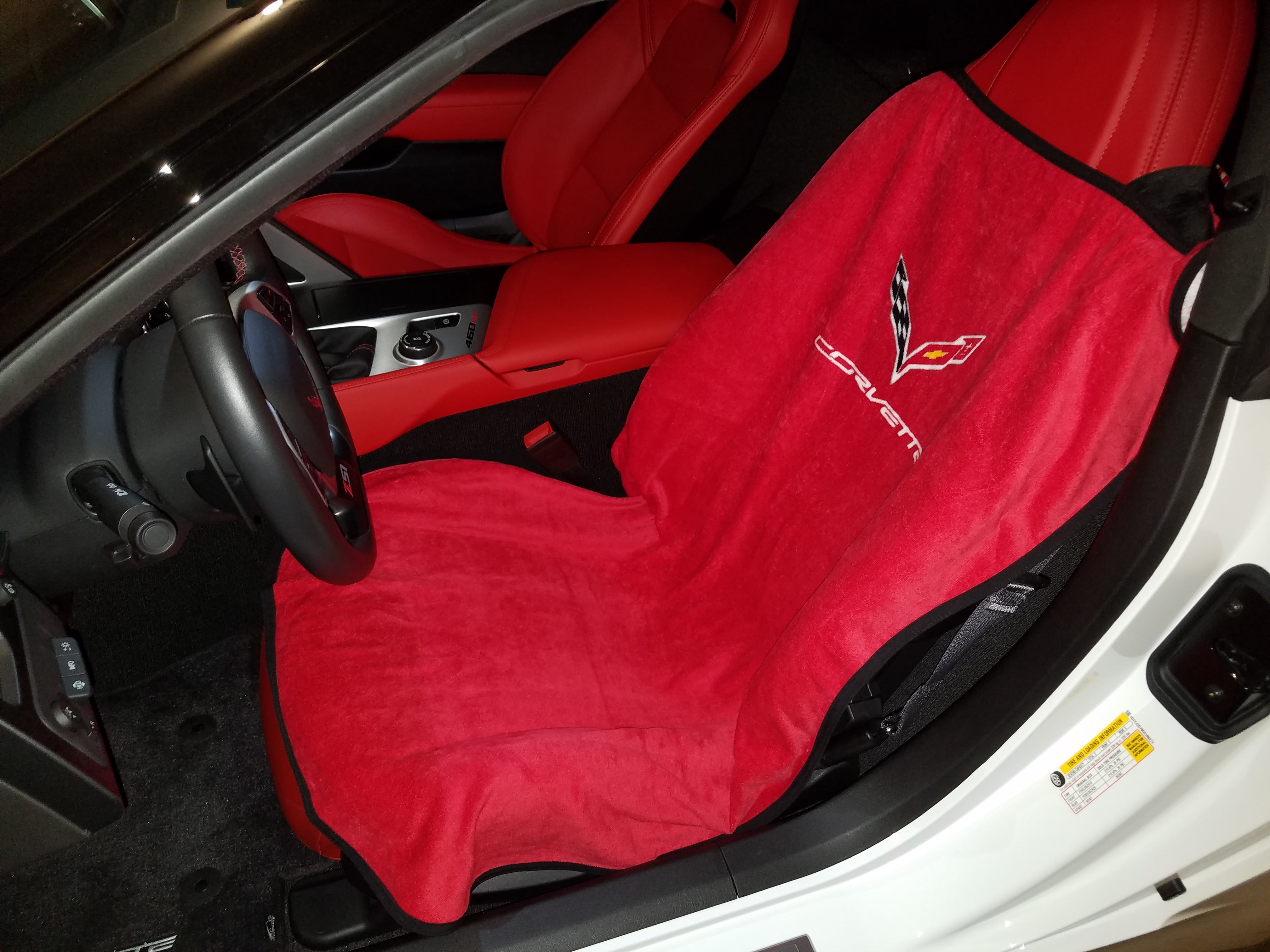 Adreniline Red Seat Towel for 2014 - 2018 Corvette C7