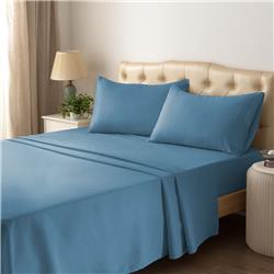 Hotel Collection HC1001NAK Super Comfortable & Soft Microfiber Bed Sheet Set  Navy - King - 4 Piece