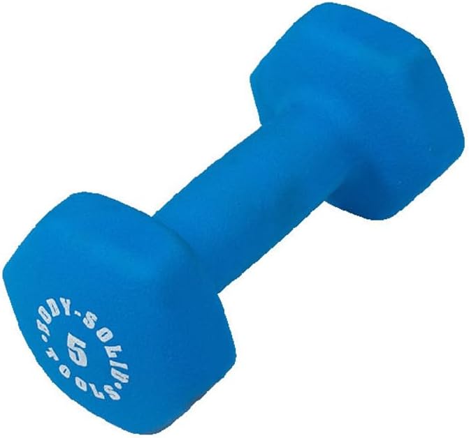 BSTND5 5 lbs Neoprene Dumbbell for Weight  Aerobic Strength Training Pilates  Physical Therapy Hand Weights  Men  Women  Blue