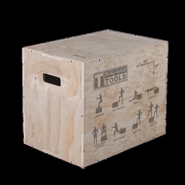 Picture of Tools BSTWPBOX 20&#44; 24 & 30 in. 3-in-1 Wooden Plyo Box&#44; Brown