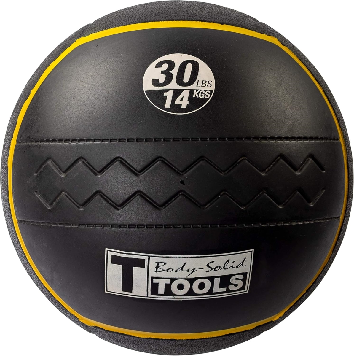 Picture of Tools BSTHRB30 30 lbs Heavy Rubber Non Bouncing Medicine Wall Balls for Strength Training&#44; Weight Loss Workout - Black & Yellow
