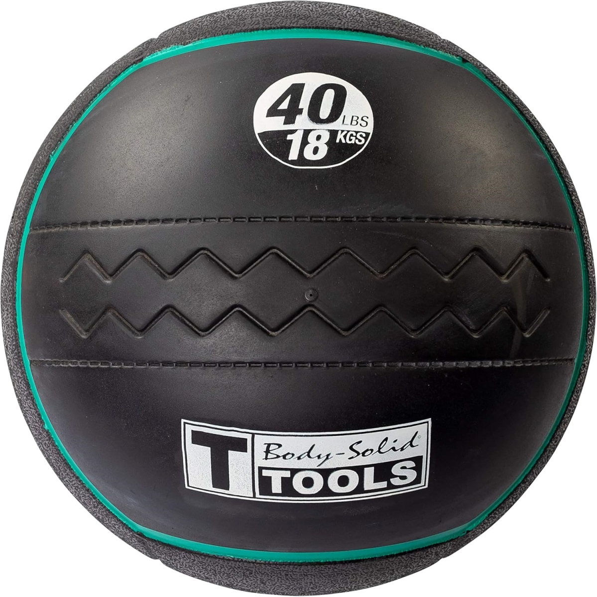 Picture of Tools BSTHRB40 40 lbs Heavy Rubber Non Bouncing Medicine Wall Balls for Strength Training&#44; Weight Loss Workout - Black & Green