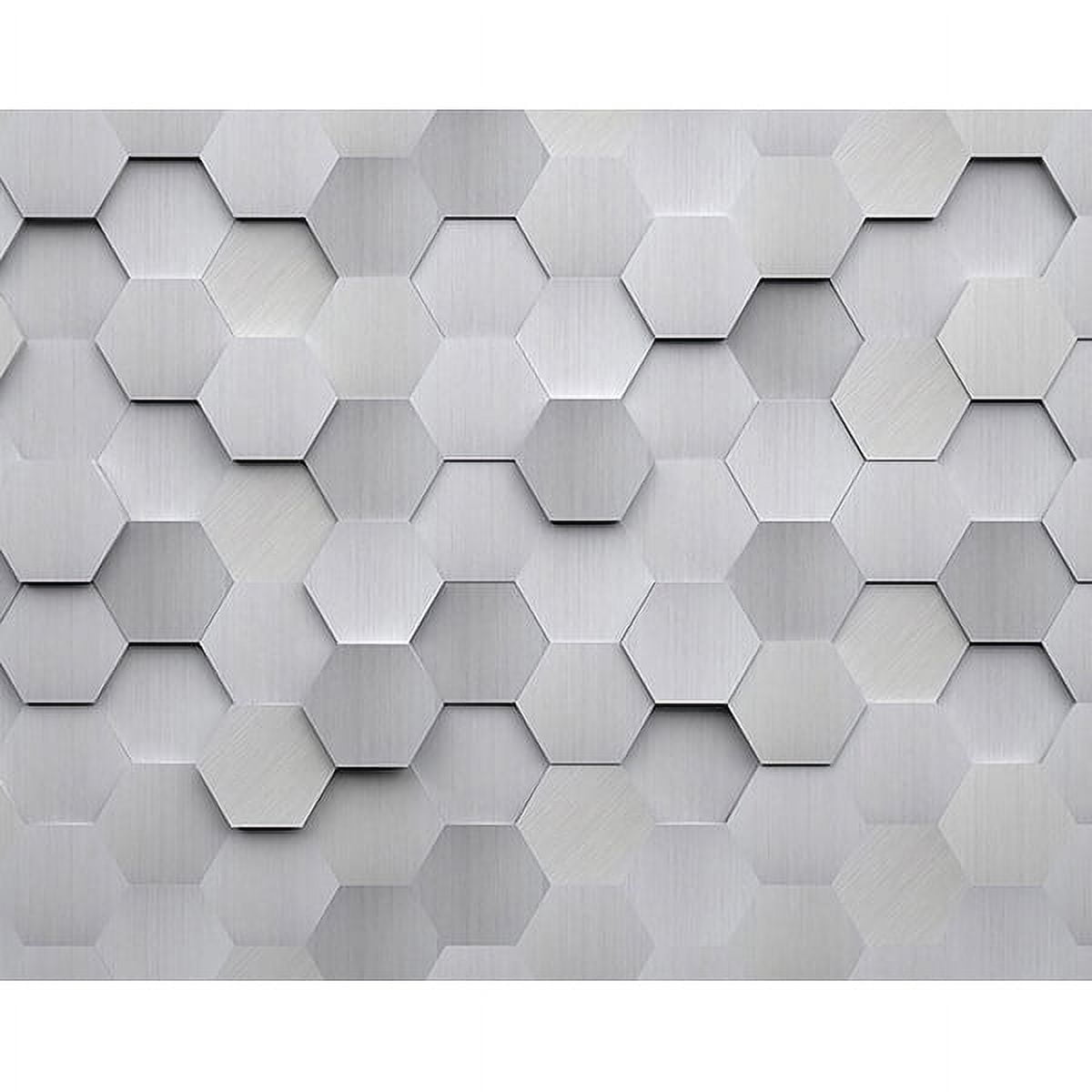 Metal Hexagons Wall Mural