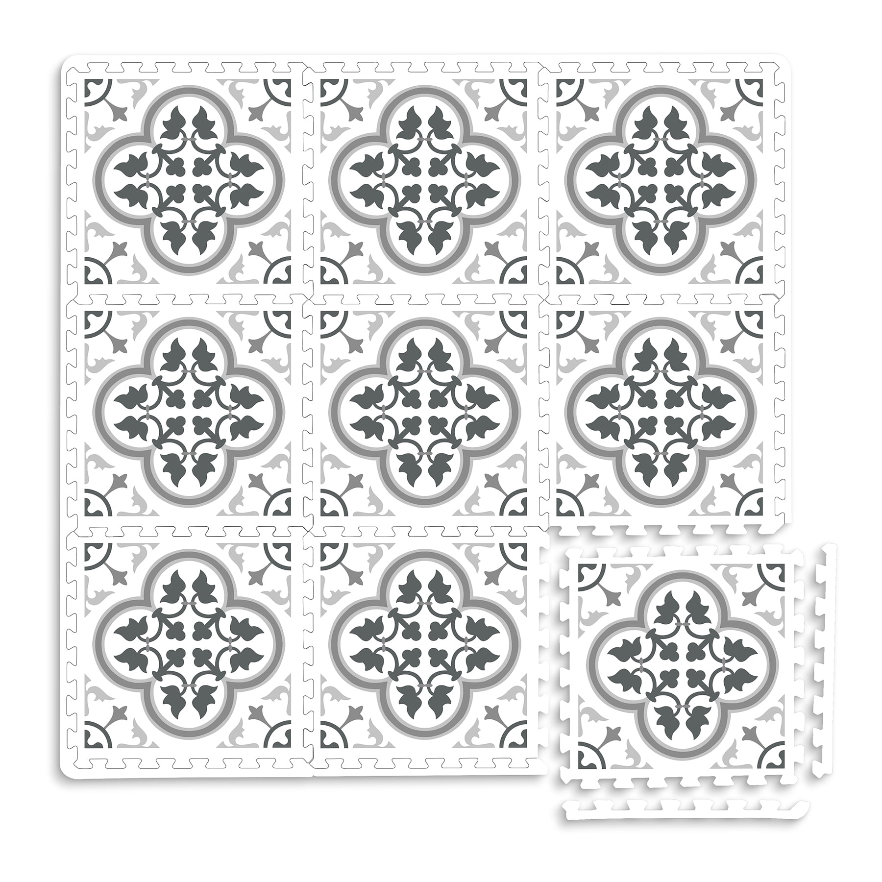 Hamal Interlocking Floor Tiles, Grey
