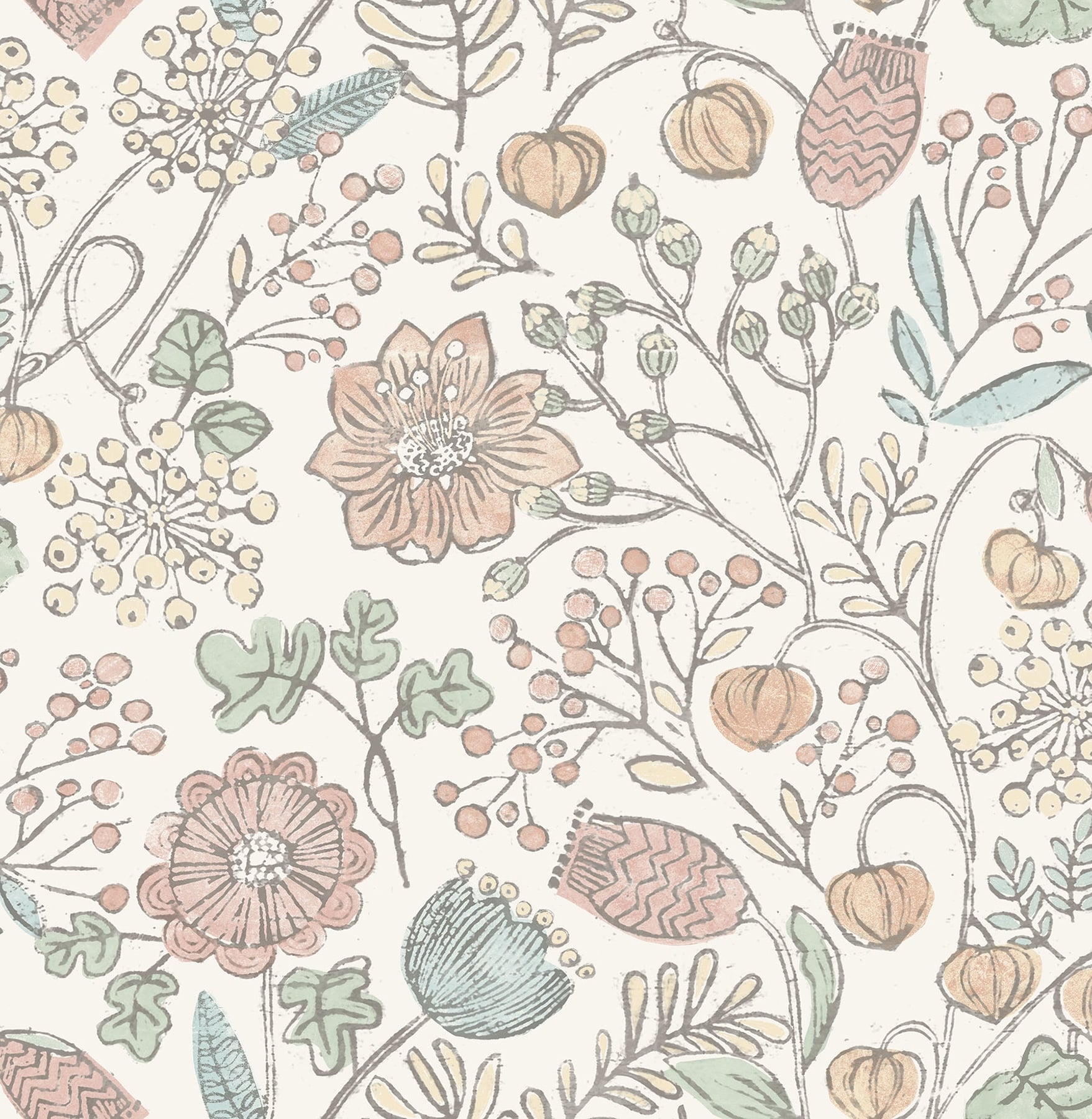 Pastel Southern Trail Peel & Stick Wallpaper, Pink