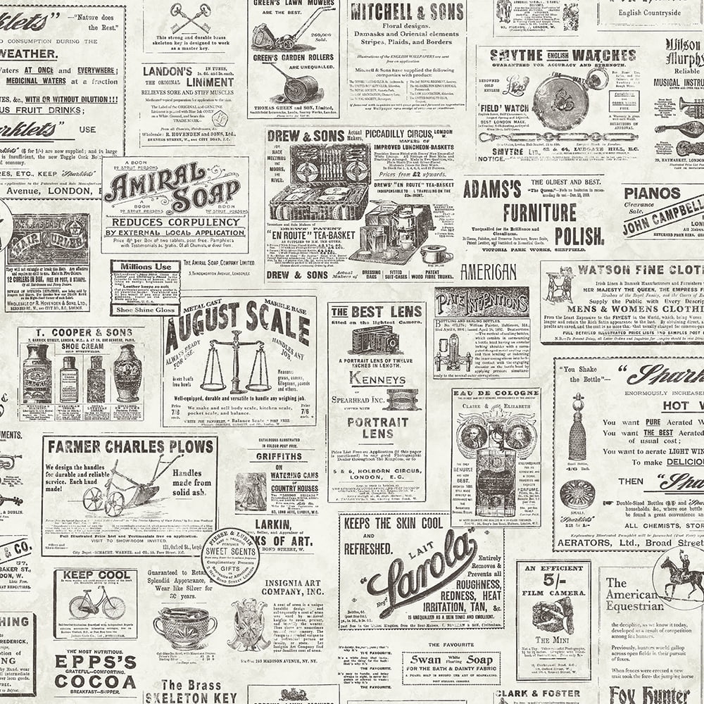 Charcoal Published Peel & Stick Wallpaper - Whites & Off-Whites