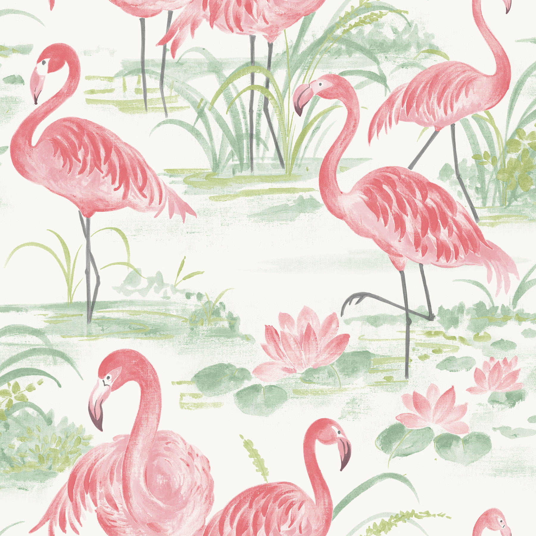 Flamingo Beach Peel & Stick Wallpaper, Pink