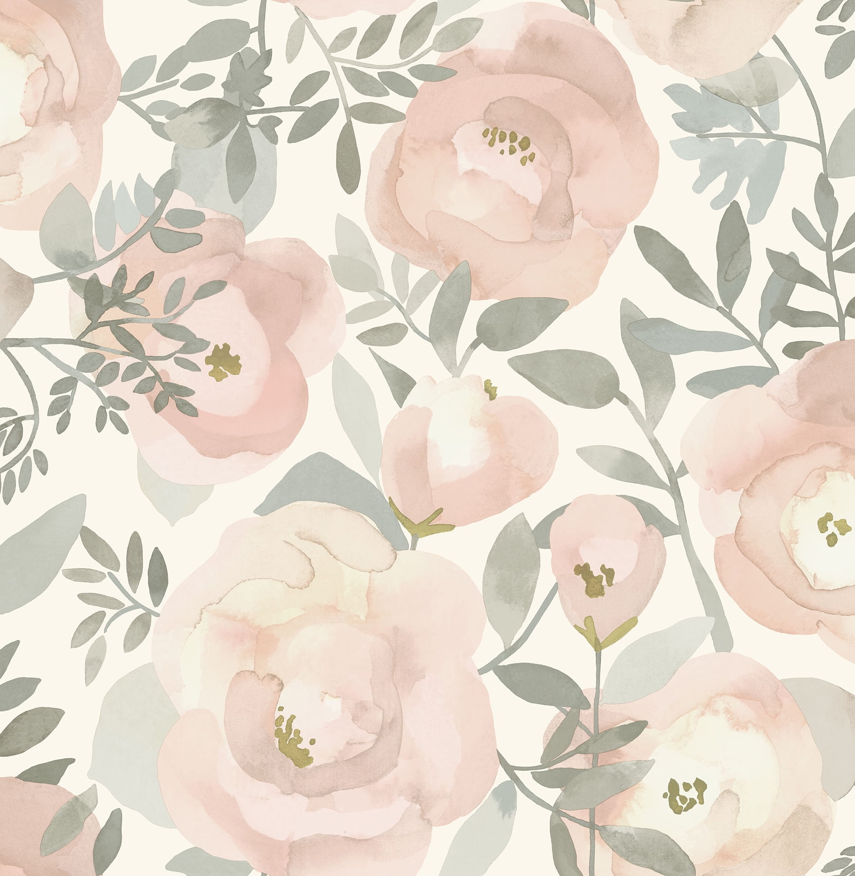 Rose Peachy Keen Peel & Stick Wallpaper, Pink