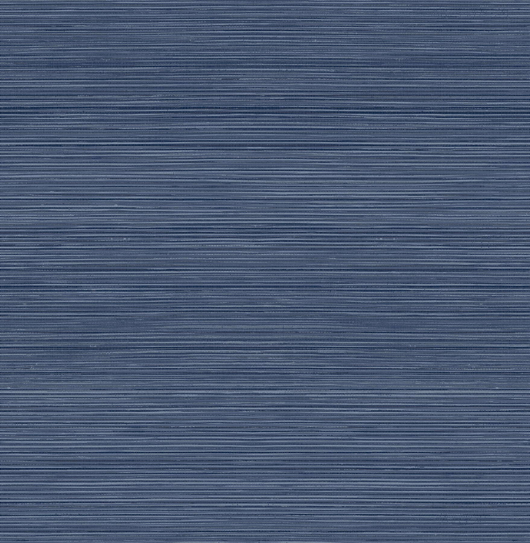 Indigo Crossweave Peel & Stick String Wallpaper, Blue