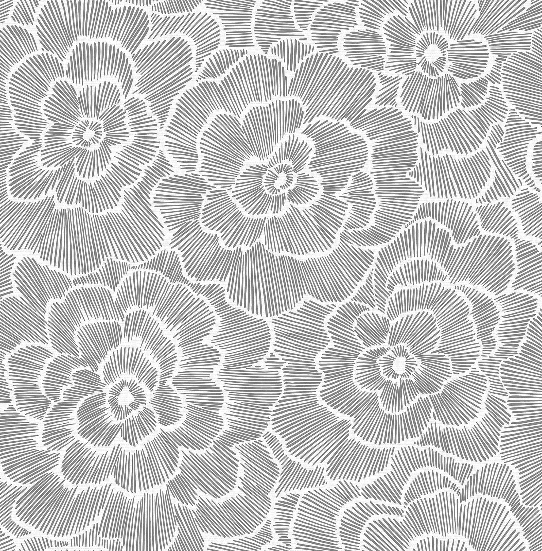 Charcoal Saraya Peel & Stick Wallpaper, Grey