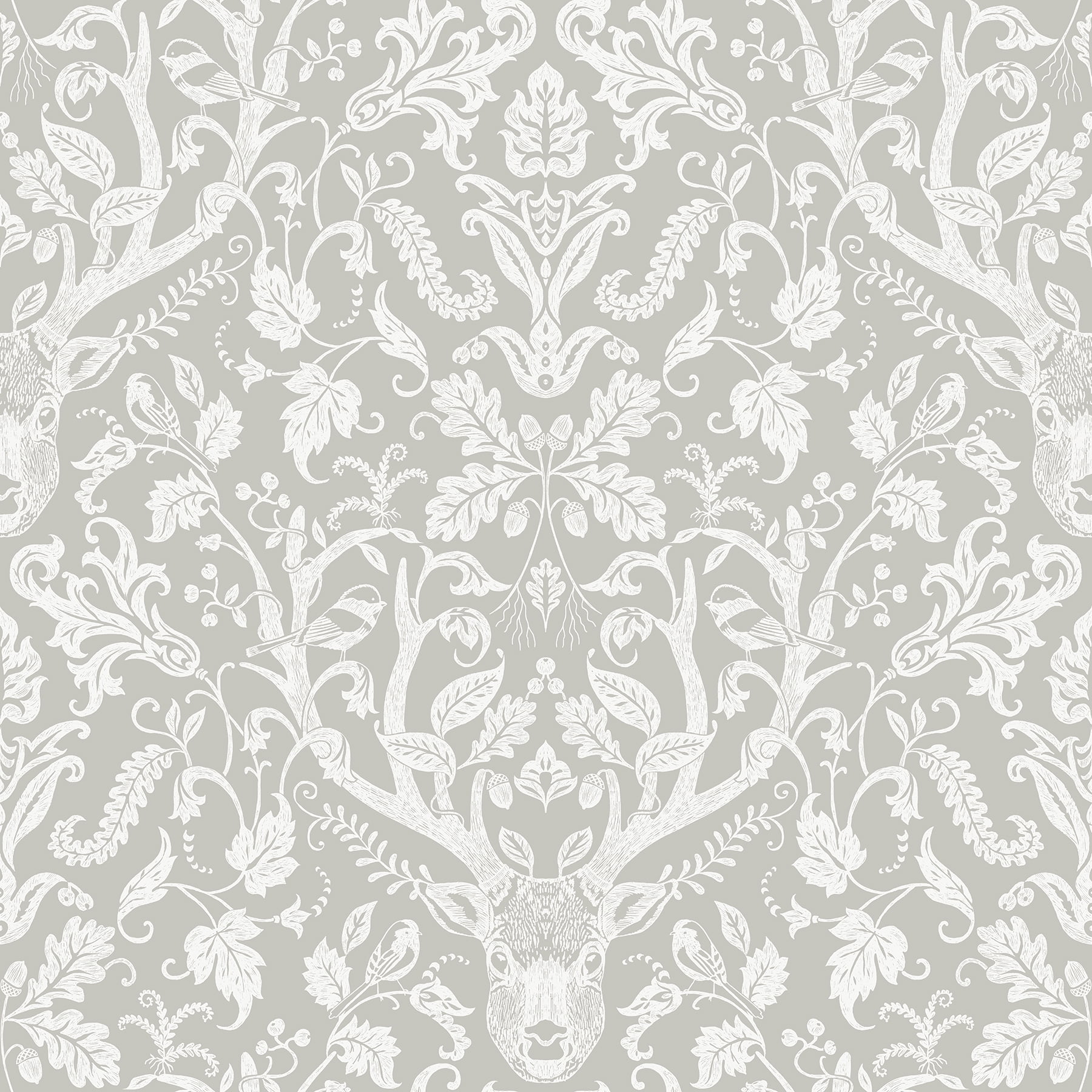 Escape to the Forest Peel & Stick Wallpaper, Taupe