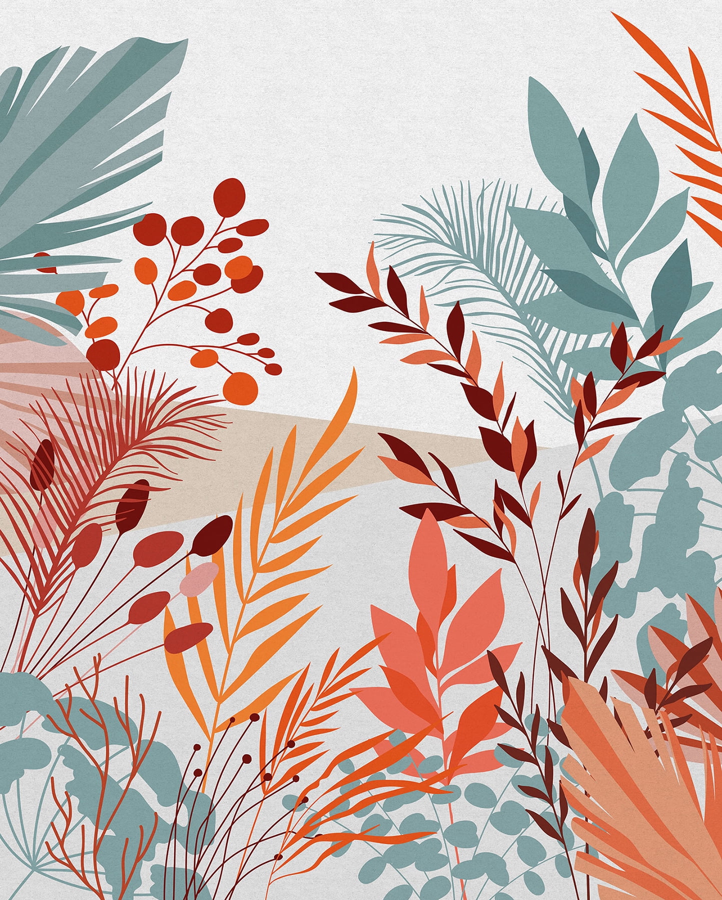 X4-1073 6 ft. 6 in. x 8 ft. 2 in. Aspiring Colours Wall Mural