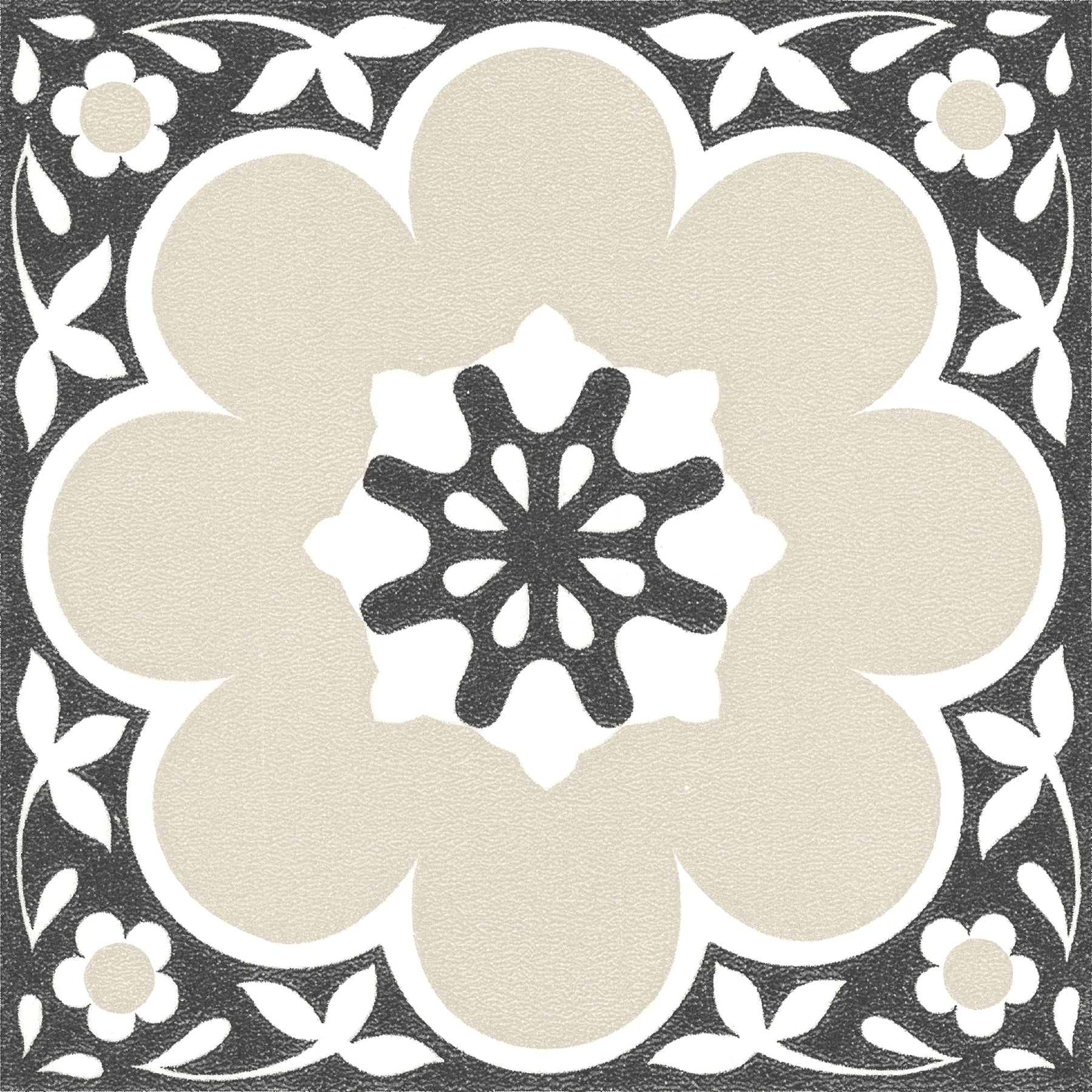 12 x 12 in. Daphne Black Peel & Stick Floor Tiles