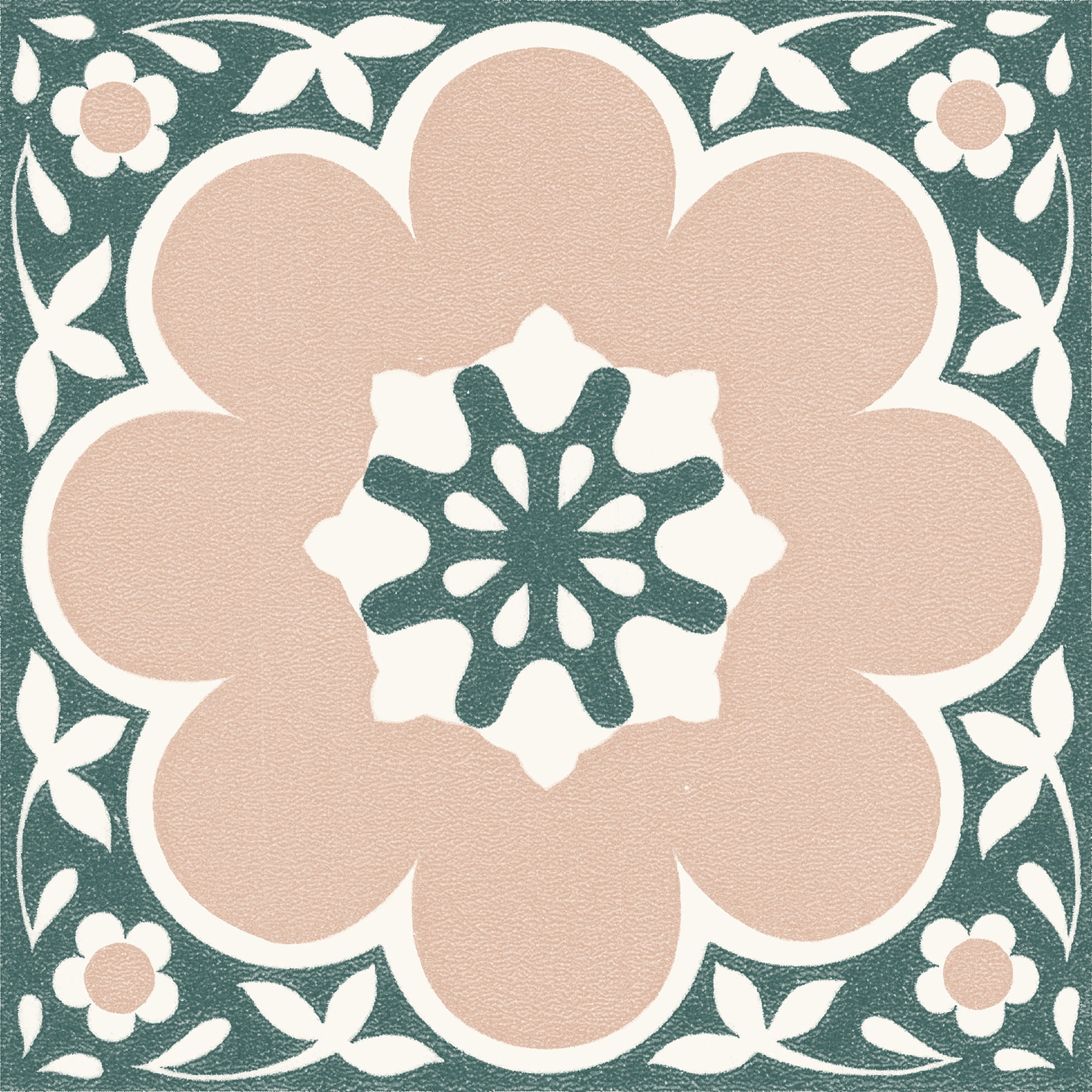 FP4663 12 x 12 in. Daphne Pink Peel & Stick Floor Tiles